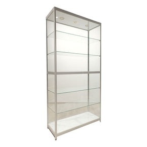 Glass Tower Showcase Display Cabinet - Silver (1950x1000x400) image 0