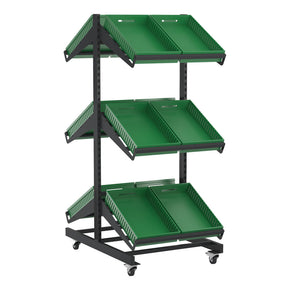 Double Sided Mobile Fruit and Vegetable Display Unit – 1800X600X900 (3 Shelves) image 0