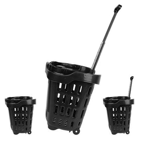 Shopping Troley Basket on Wheels - Black (43 Lt) image 0