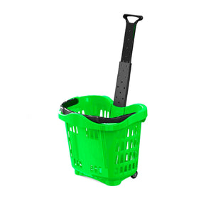 Shopping Troley Basket on Wheels - Green (43 Lt) image 0