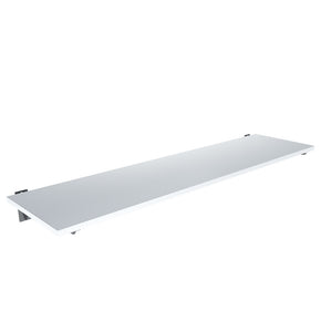 Slatwall White Wood Shelf with Brackets (1200x300) image 0